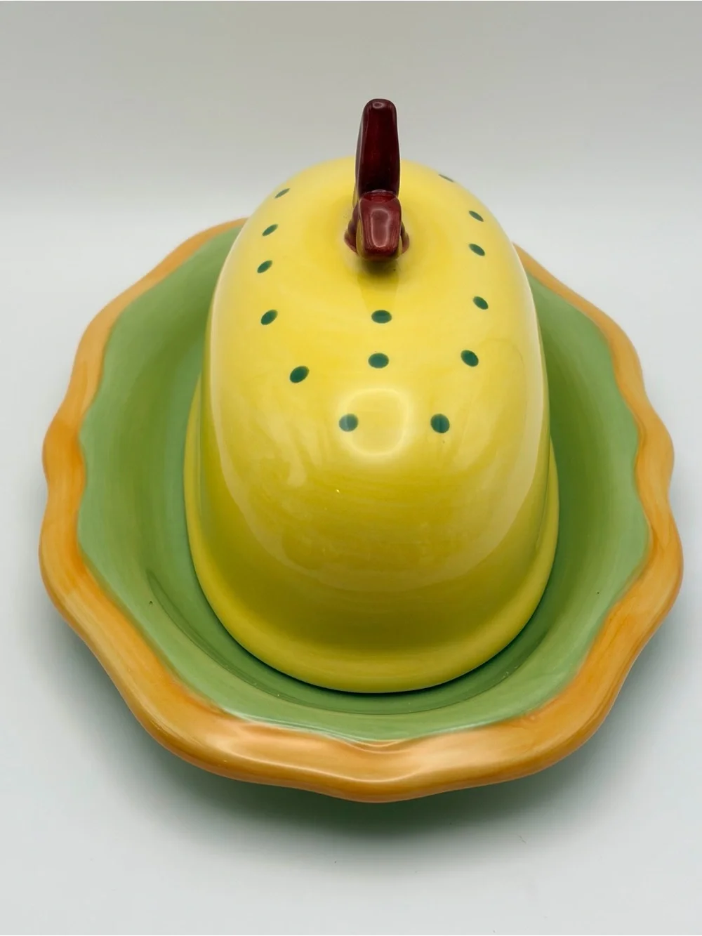 Pfaltzgraff, Retired, “The Secrets of Pistoulet”, Covered Butter Dish. FUN!